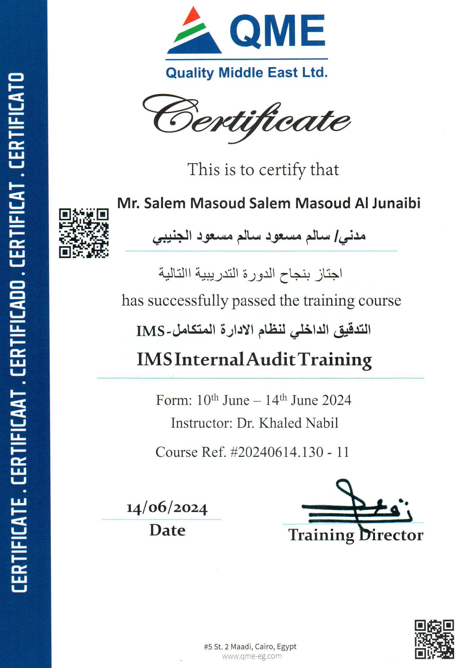 Mr. Salem Masoud Salem Masoud Al Junaibi